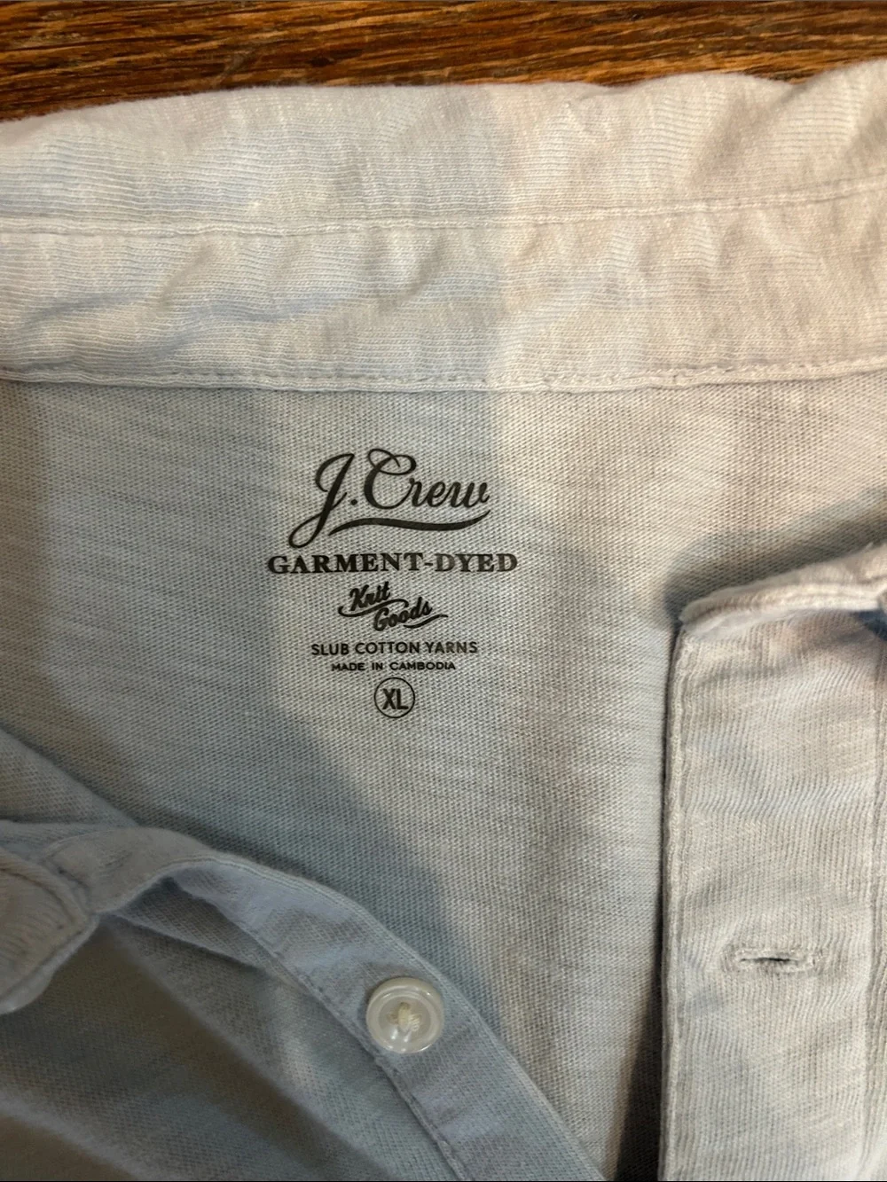 J. Crew Men’s Light Blue Cotton Polo with Chest Pocket